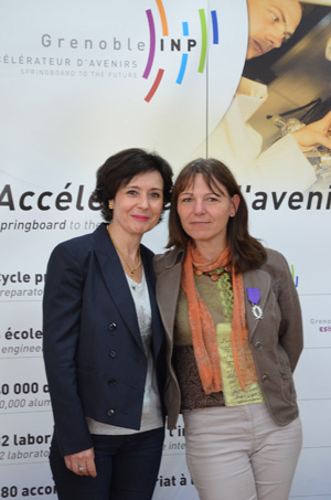 Isabelle Guillet (à gauche) parrainée par Gaëlle Calvary, Professeur à Grenoble INP - Ensimag